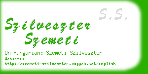 szilveszter szemeti business card